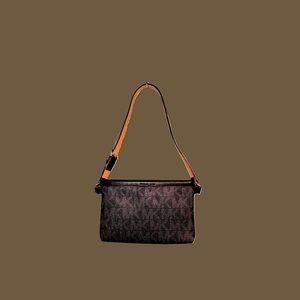 Black Michael Kors logo wristlet